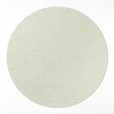 Tapis rond en vinyle Ornement en spirale abstrait de style art déco