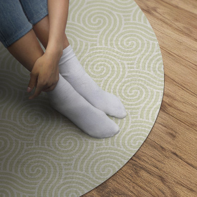 Tapis rond en vinyle Ornement en spirale abstrait de style art déco