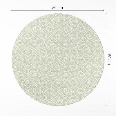 Tapis rond en vinyle Ornement en spirale abstrait de style art déco