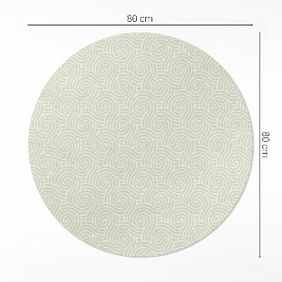 Tapis rond en vinyle Ornement en spirale abstrait de style art déco
