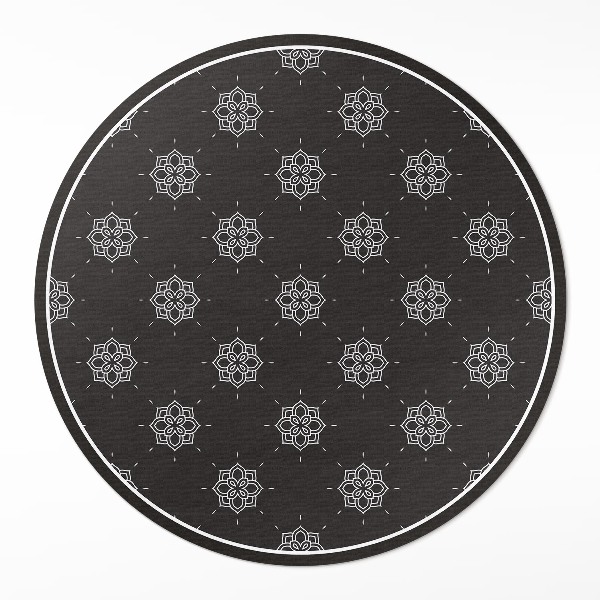 Tapis vinyle Motif régulier de fleurs linéaires