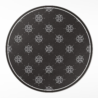 Tapis vinyle Motif régulier de fleurs linéaires