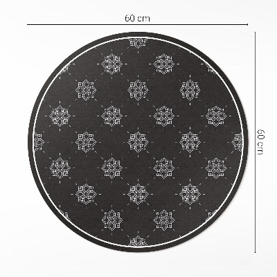 Tapis vinyle Motif régulier de fleurs linéaires