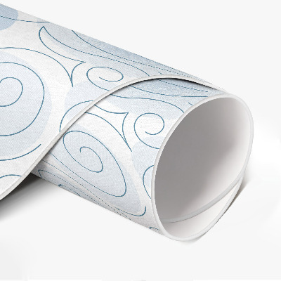 Tapis rond en vinyle Abstraction aquarelle de cercles et de vagues