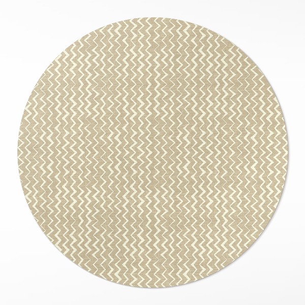 Tapis rond en vinyle Motifs irréguliers style bohème