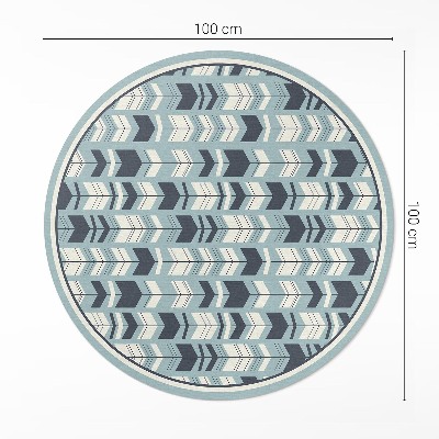 Tapis rond en vinyle Motif indien de flèches bohèmes