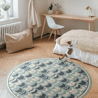 Tapis rond en vinyle Motif indien de flèches bohèmes