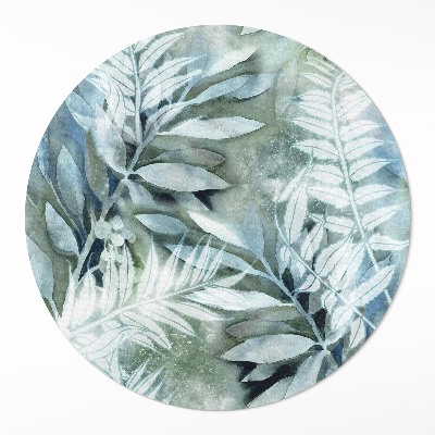 Tapis vinyle Aquarelle feuilles brindilles délicates