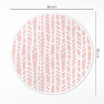 Tapis rond en vinyle Motif indien pastel bohème