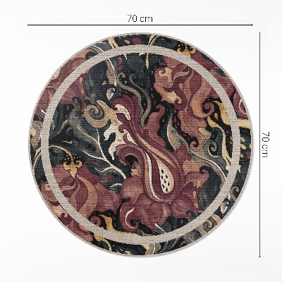 Tapis rond en vinyle Abstraction florale à l'aquarelle