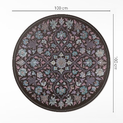 Tapis vinyle Composition florale brodée