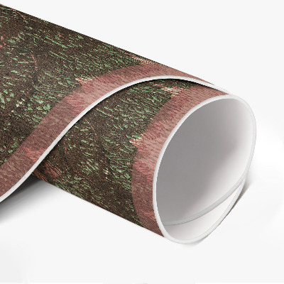 Tapis rond en vinyle Feuille artistique