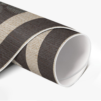 Tapis rond en vinyle Fleurs colorées brodées