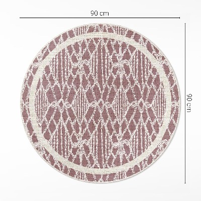 Tapis rond en vinyle Motif de dentelle régulier