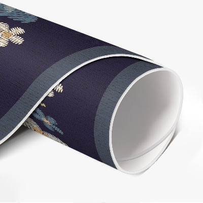 Tapis vinyle Fleurs sauvages brodées