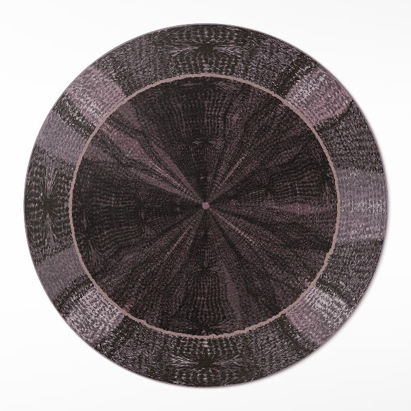 Tapis rond en vinyle Imitation de tissu abstrait