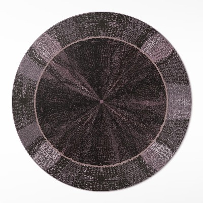Tapis rond en vinyle Imitation de tissu abstrait