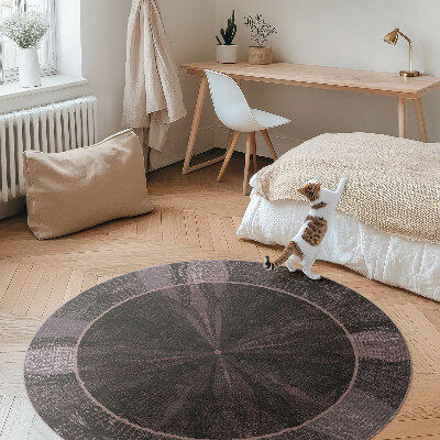Tapis rond en vinyle Imitation de tissu abstrait