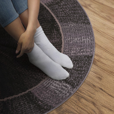 Tapis rond en vinyle Imitation de tissu abstrait