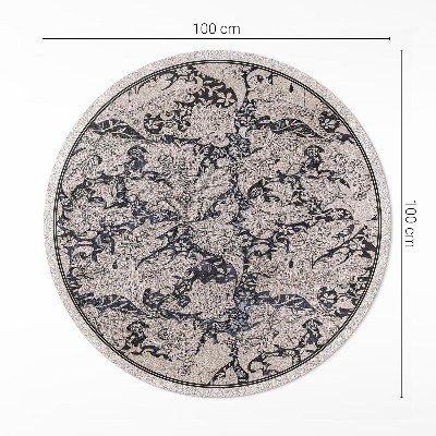 Tapis rond en vinyle Belles fleurs abstraites