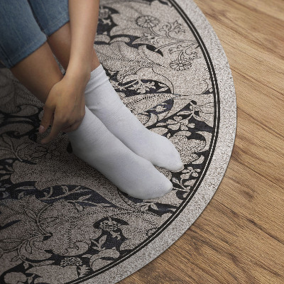 Tapis rond en vinyle Belles fleurs abstraites