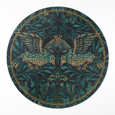 Tapis rond en vinyle Oiseaux de William Morris