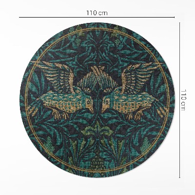 Tapis rond en vinyle Oiseaux de William Morris