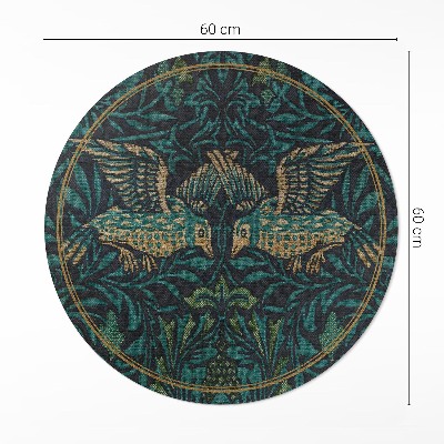 Tapis rond en vinyle Oiseaux de William Morris
