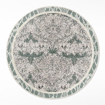 Tapis rond en vinyle Fleur de chèvrefeuille par William Morris