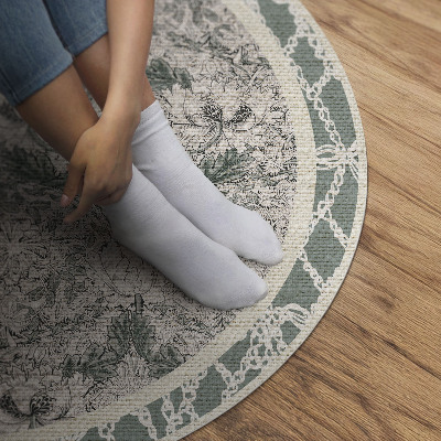 Tapis rond en vinyle Fleur de chèvrefeuille par William Morris