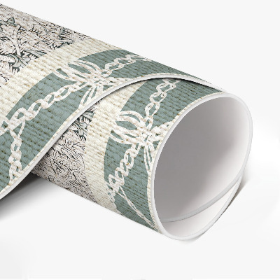 Tapis rond en vinyle Fleur de chèvrefeuille par William Morris