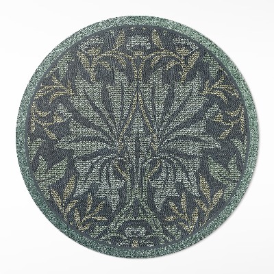 Tapis rond en vinyle Ornements végétaux et floraux