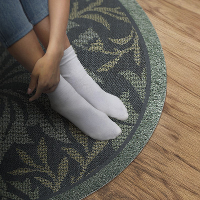 Tapis rond en vinyle Ornements végétaux et floraux