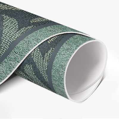 Tapis rond en vinyle Ornements végétaux et floraux