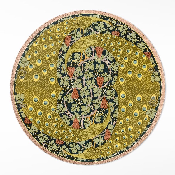 Tapis vinyle Paons jaunes dans les raisins