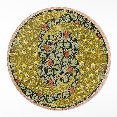 Tapis vinyle Paons jaunes dans les raisins