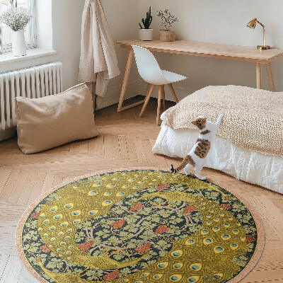 Tapis vinyle Paons jaunes dans les raisins