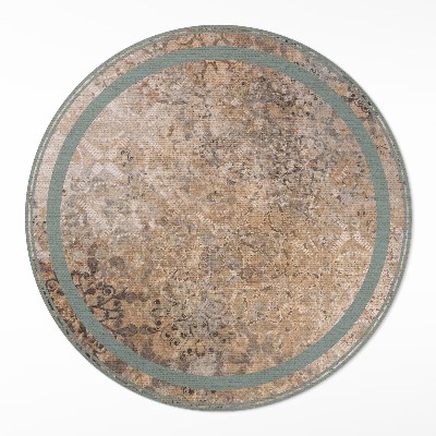 Tapis rond en vinyle Motif décoratif vintage délavé