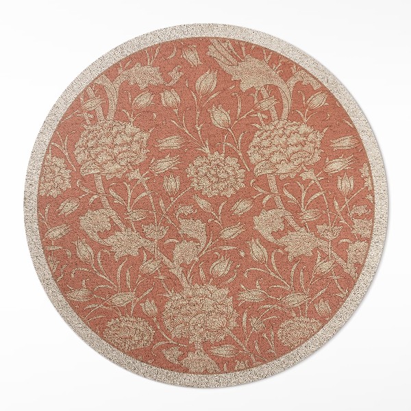 Tapis vinyle Fleurs vintage brodées