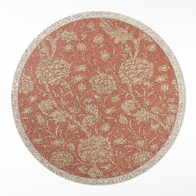 Tapis vinyle Fleurs vintage brodées
