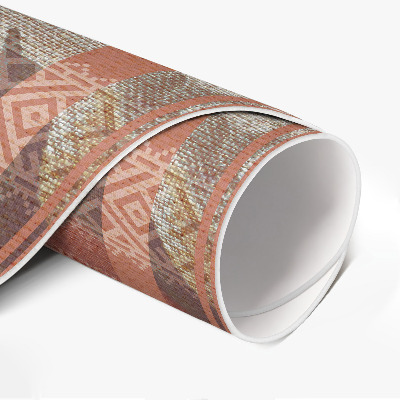 Tapis rond en vinyle Fleurs fanées rétro