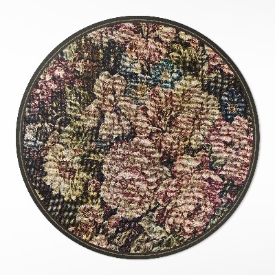 Tapis vinyle Fleurs rétro vintage vieillies