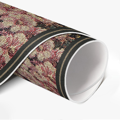 Tapis vinyle Fleurs rétro vintage vieillies