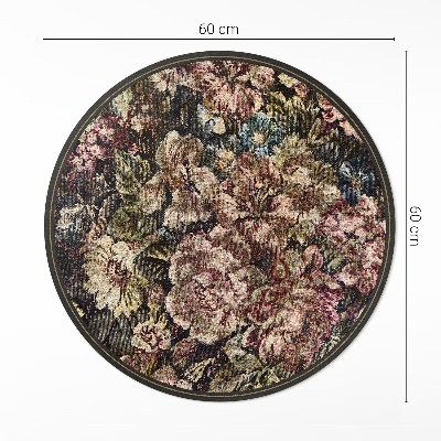 Tapis vinyle Fleurs rétro vintage vieillies