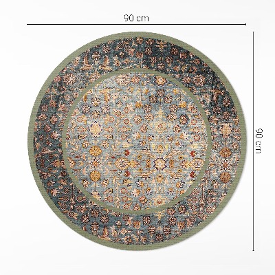 Tapis rond en vinyle Plantes vintage de style turc