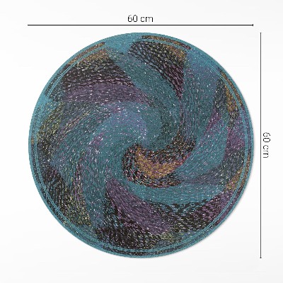 Tapis rond en vinyle Composition abstraite de spots