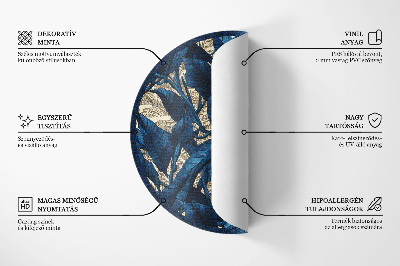 Tapis rond en vinyle Lignes colorées sur le tissu