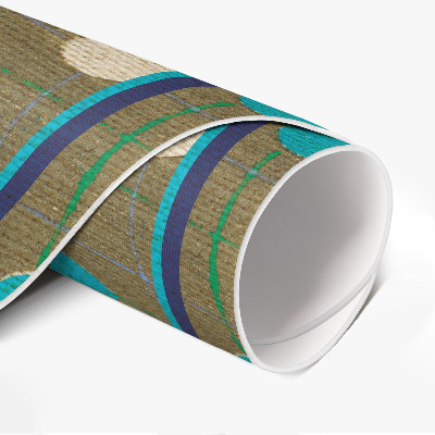 Tapis vinyle Points colorés sur tissu