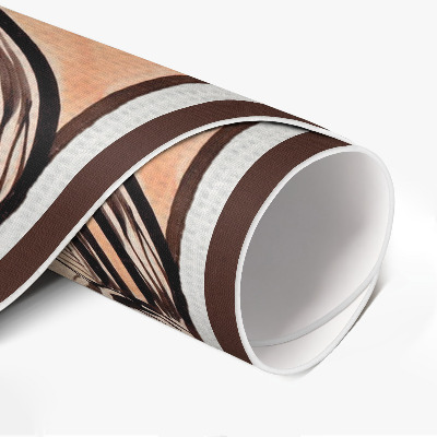 Tapis vinyle Portrait de femme par Alfons Mucha