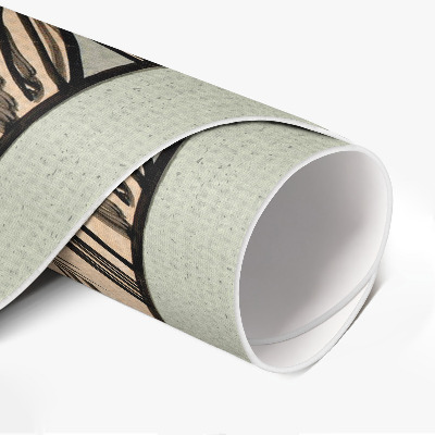 Tapis rond en vinyle Portrait féminin par Alfons Mucha